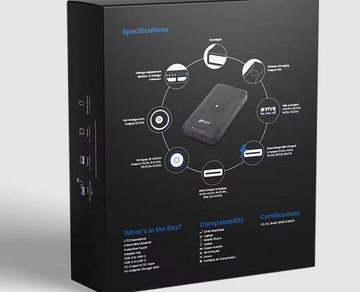 LT72 Portable CPAP Power Bank – Reliable Backup Battery for Sleep Apnea Machines (Travel & Camping Use)