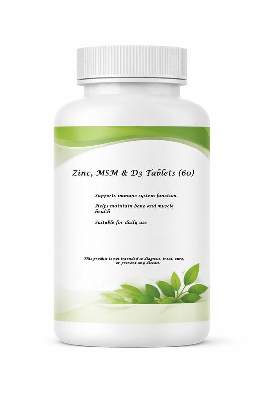 Zinc, MSM & D3 Tablets (60)