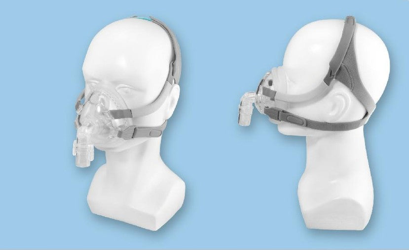 Full Face CPAP Mask with Side Bracket Design with headgear.